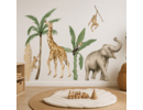 Jungle waterverf muurstickers safari - toekan - giraffe - olifant - aapjes Jungle waterverf muurstickers safari - toekan - giraffe - olifant - aapjes