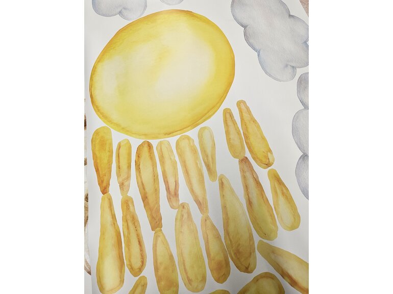 Aquarel Zon & Wolken Muursticker XL – 300 x 85 cm – Scandinavische Kinderkamer Stickerkamer Aquarel Zon & Wolken Muursticker XL – 300 x 85 cm – Scandinavische Kinderkamer