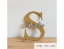 Stickerkamer Houten naambord kinderkamer op maat | beginletter met naam | kraamcadeau