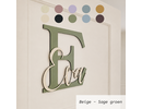 Stickerkamer Houten naambord kinderkamer op maat | beginletter met naam | kraamcadeau