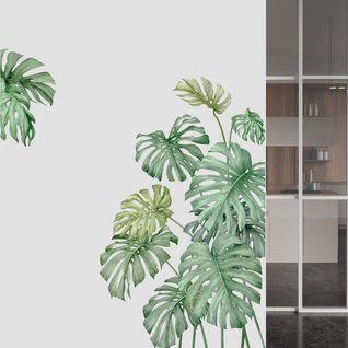 Muursticker jungle decoratieve palmbladen groen botanisch