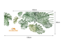 Muursticker jungle decoratieve palmbladen groen botanisch