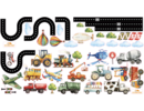 Grote muursticker voertuigen met weg – auto's, vliegtuigen, treinen & werkvoertuigen Grote muursticker voertuigen met weg – auto's, vliegtuigen, treinen & werkvoertuigen