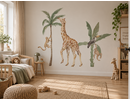 Muursticker jungle kinderkamer safari thema - apen - giraffe - toekan Muursticker jungle kinderkamer safari thema - apen - giraffe - toekan