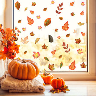 Raamstickers Herfst – Herbruikbare Statische Stickers – 9 Vellen Raamstickers Herfst – Herbruikbare Statische Stickers – 9 Vellen
