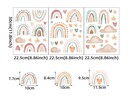Boho Regenboog Muurstickers met Hartjes, Sterren en Wolkjes voor de Kinderkamer