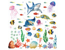 Statische raamstickers oceaan en onderwaterwereld – 96 losse stickers op 6 vellen Statische raamstickers oceaan en onderwaterwereld – 96 losse stickers op 6 vellen