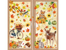 Statische herfst raamstickers complete set – 9 vellen met dieren, bladeren en pompoenen Statische herfst raamstickers complete set – 9 vellen met dieren, bladeren en pompoenen