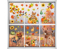 Statische herfst raamstickers complete set – 9 vellen met dieren, bladeren en pompoenen Statische herfst raamstickers complete set – 9 vellen met dieren, bladeren en pompoenen