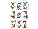 Statische raamstickers met kleurrijke vogels en kolibries – 19 vogels op 9 vellen Statische raamstickers met kleurrijke vogels en kolibries – 19 vogels op 9 vellen