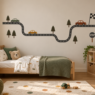 Weg muursticker auto's kinderkamer Weg muursticker auto's kinderkamer