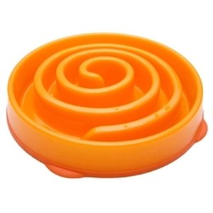 Merkloos Slo-bowl feeder mini coral spiraal oranje