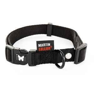 Martin Martin sellier halsband nylon zwart verstelbaar