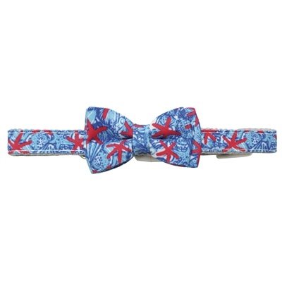 Croci Croci halsband hond reef print blauw / rood