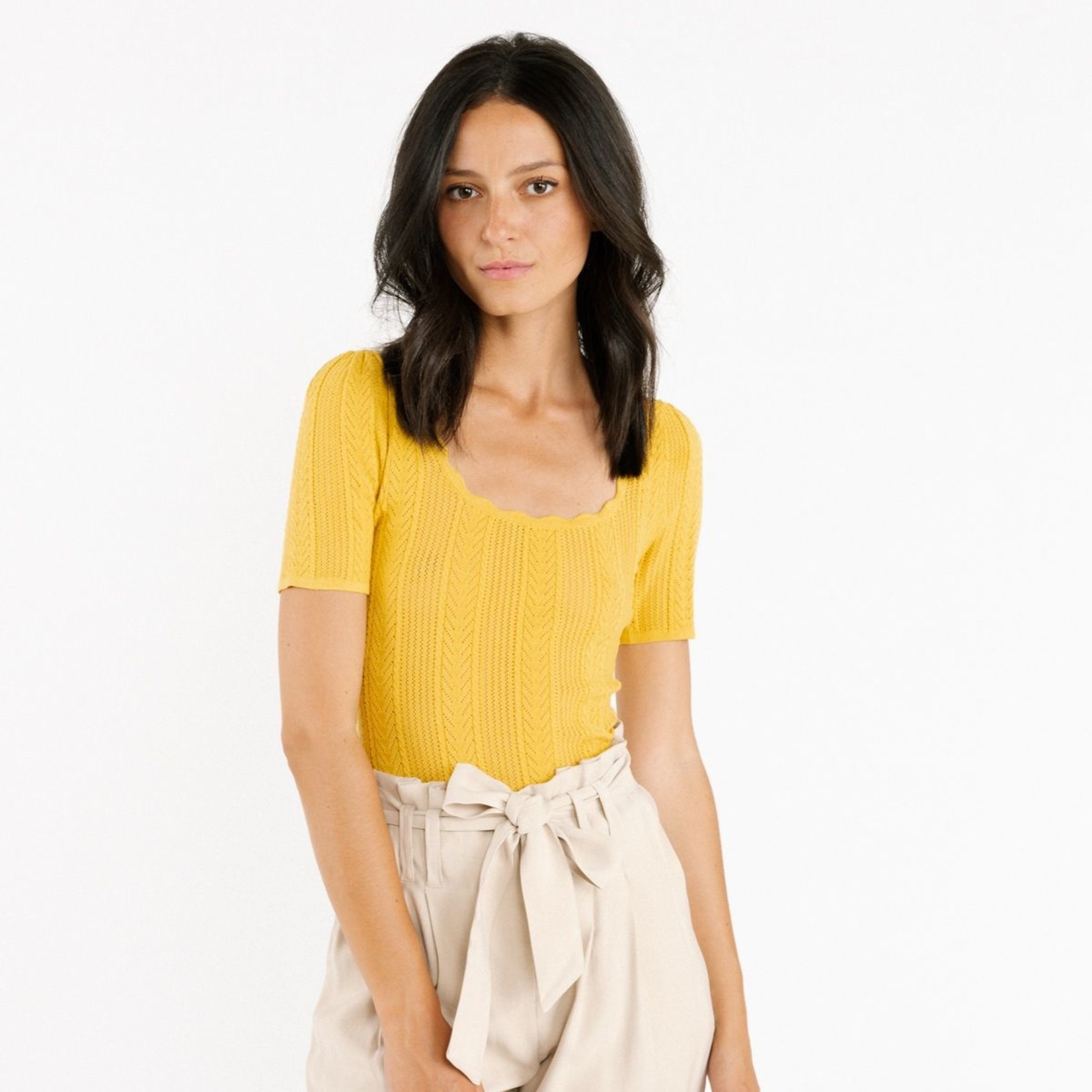 Artlove - top Felise - mustard