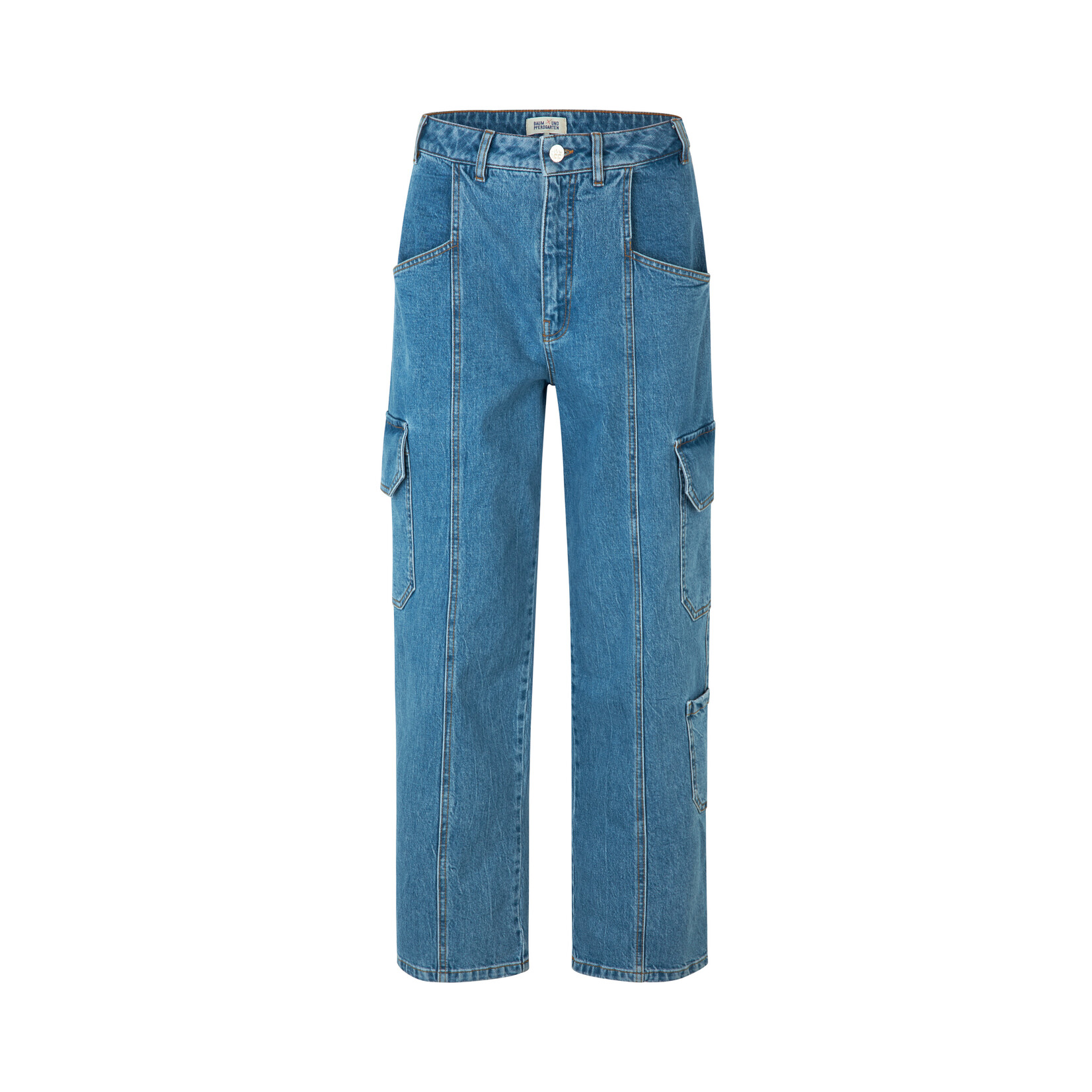 Baum und Pferdgarten Jeans Nachi cargo model met ruime pijp en verlaagd kruis in washed lightblue