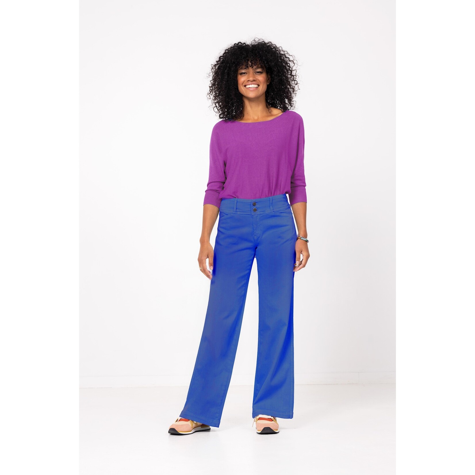 Cloud9 241TWIL04 broek wide leg- kleur disco.