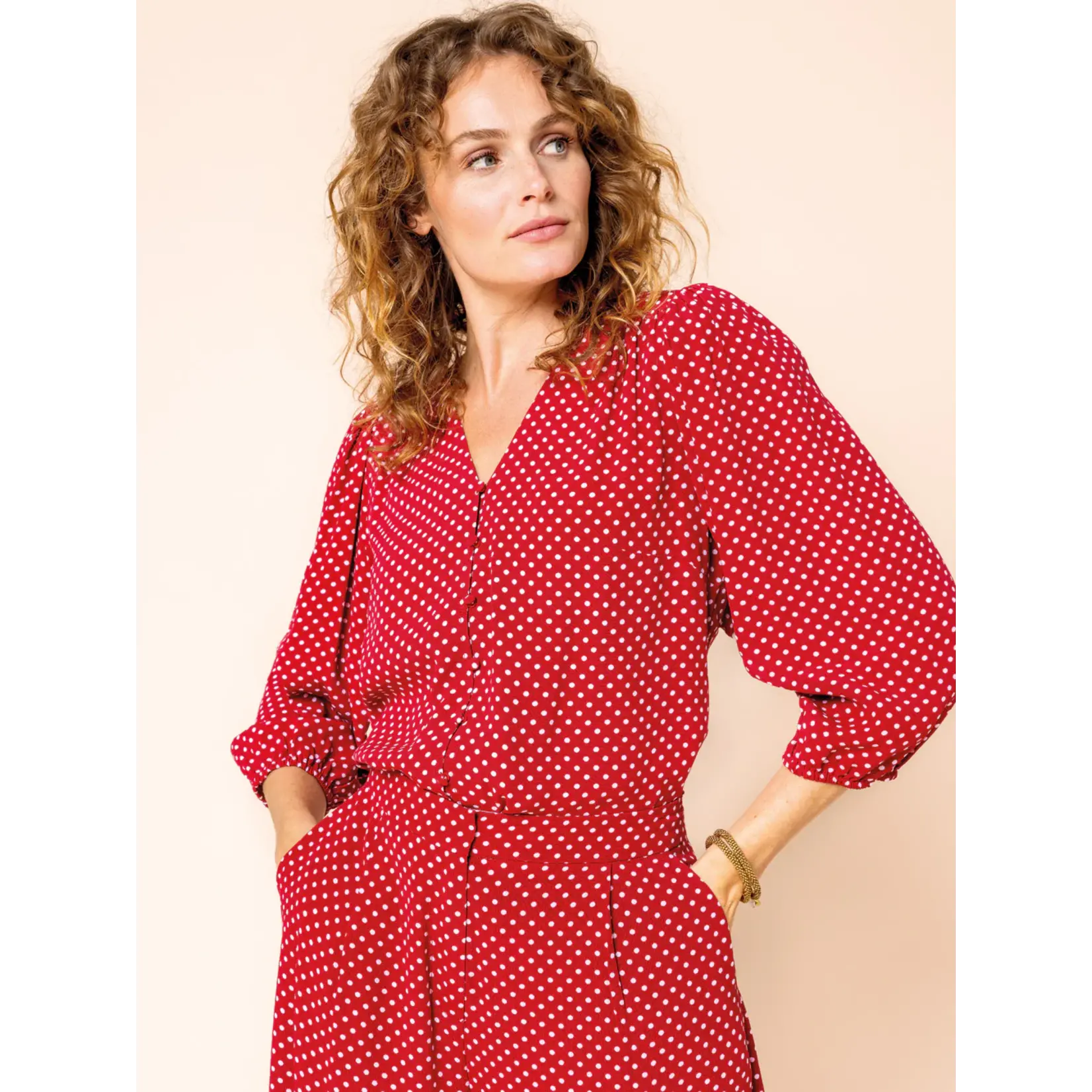 ZILCH 51VCR60.081 polkadot ruby 100% viscose