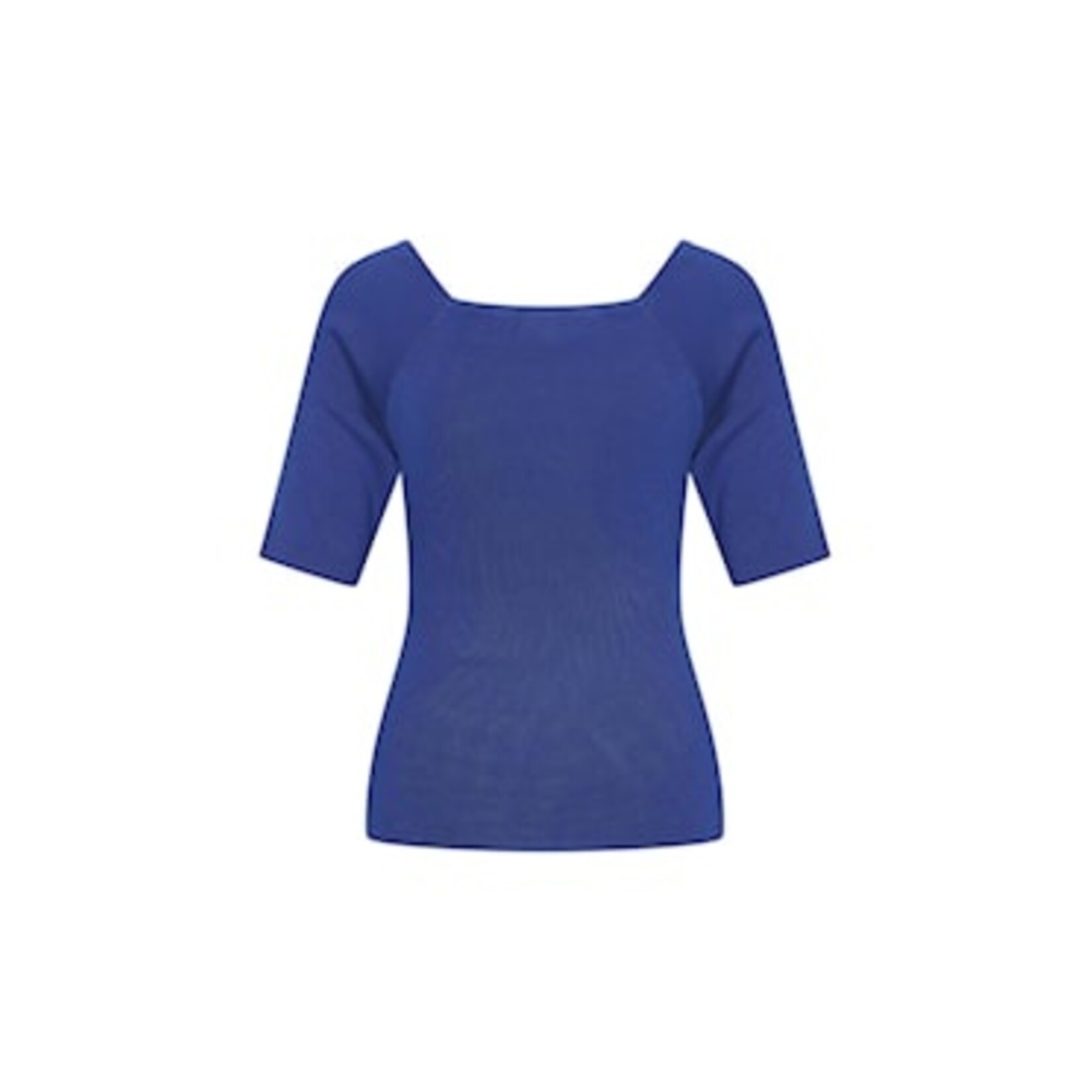 ZILCH 51BAS10.180 top square neck met halve mouw kleur royal blue