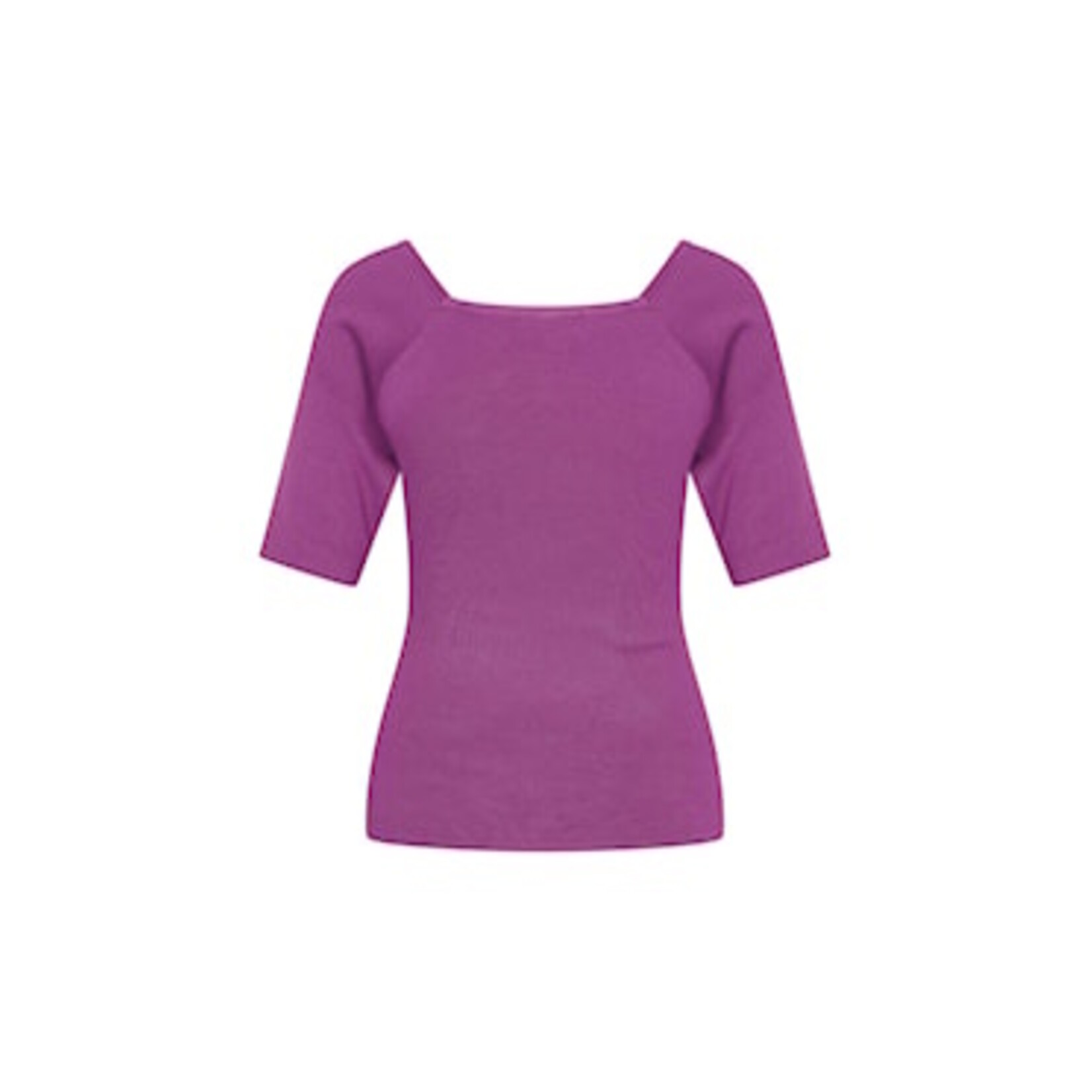 ZILCH 51BAS10.180 top square neck met halve mouw kleur berry