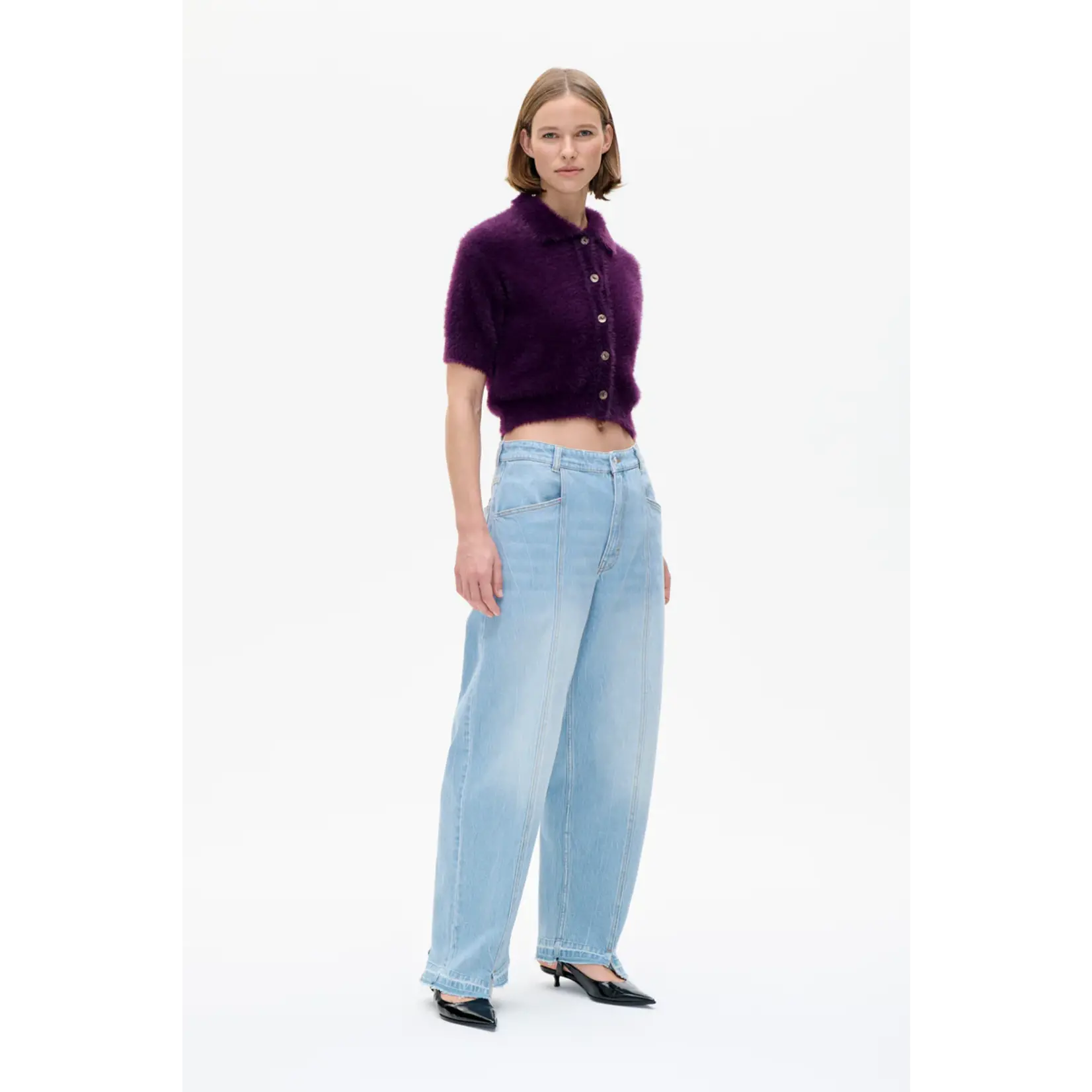 Baum und Pferdgarten Cristin cropped cardigan plum perfect