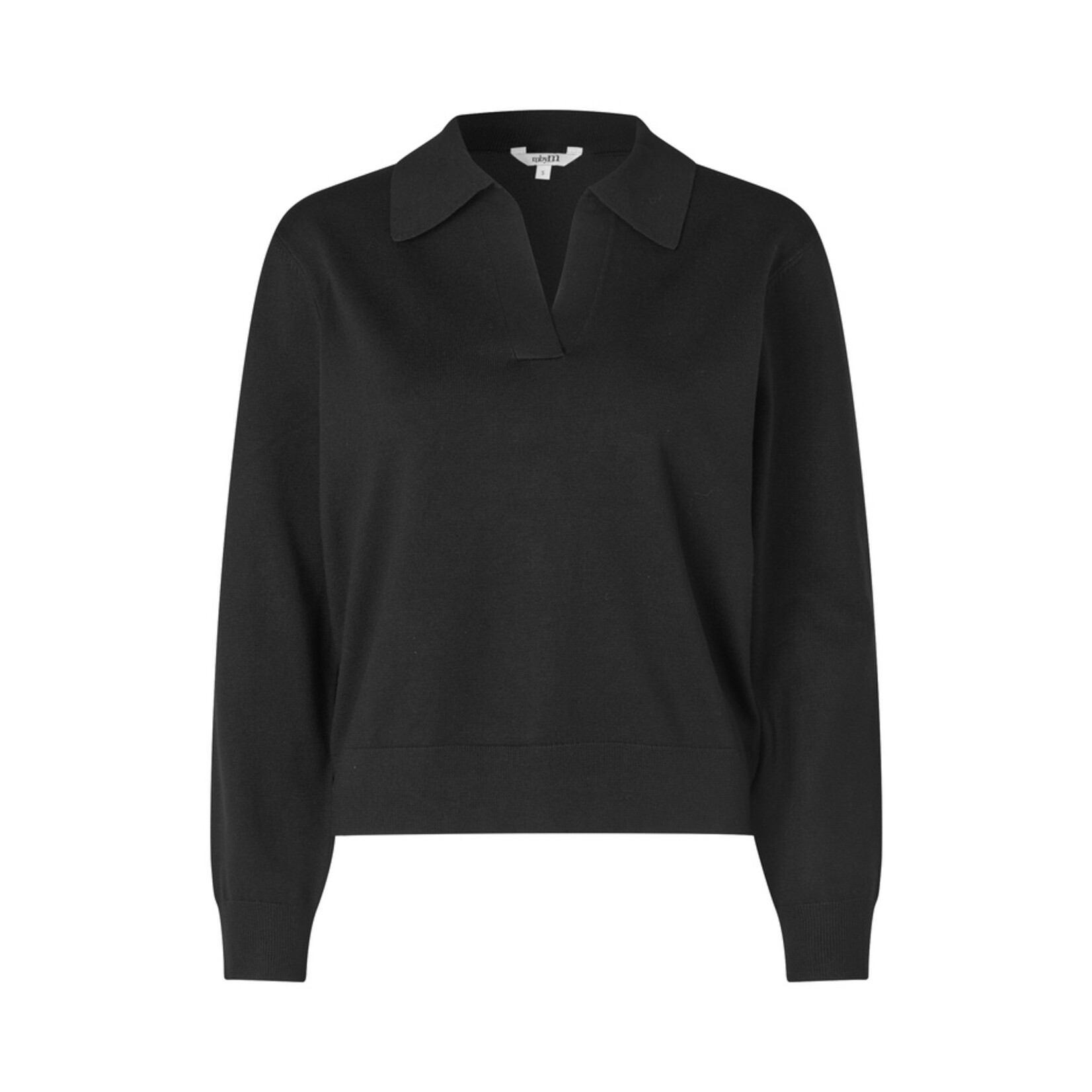 mbyM Sika-M polo met lange mouw 70% viscose en 30% polyamide