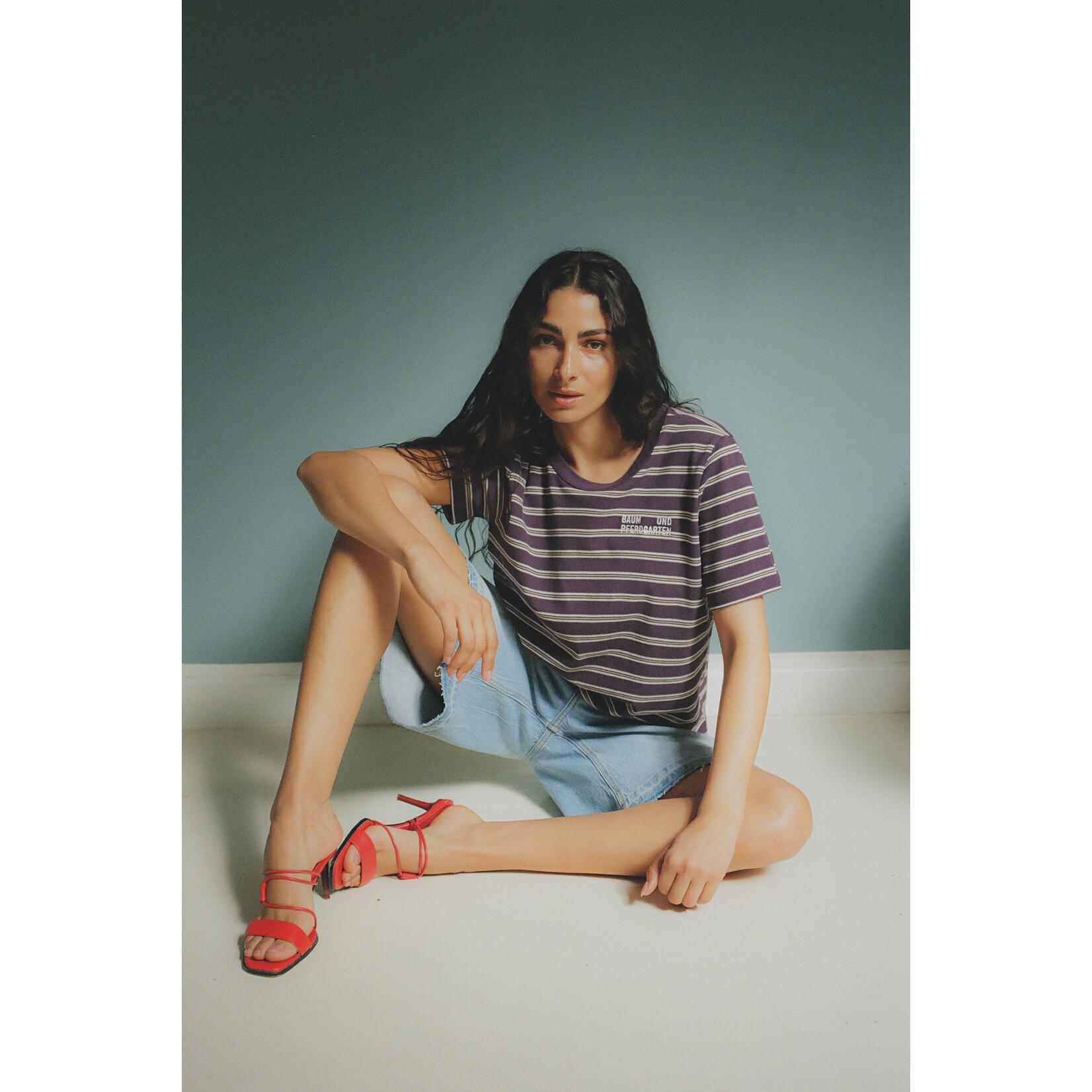 Baum und Pferdgarten Jawo plum polo stripe