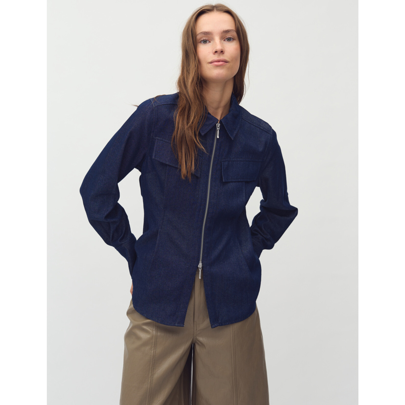 mbyM 58370064 Bican-M jeans jasje dark denim.