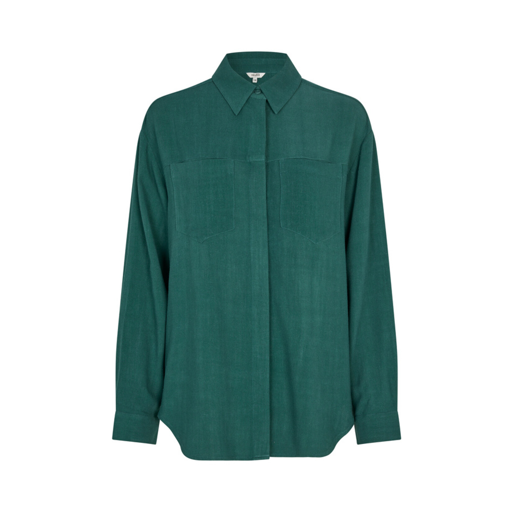 mbyM 31580405 Ammolisa_ overhemdblouse 80% viscose en 20% linnen kleur mediterrain