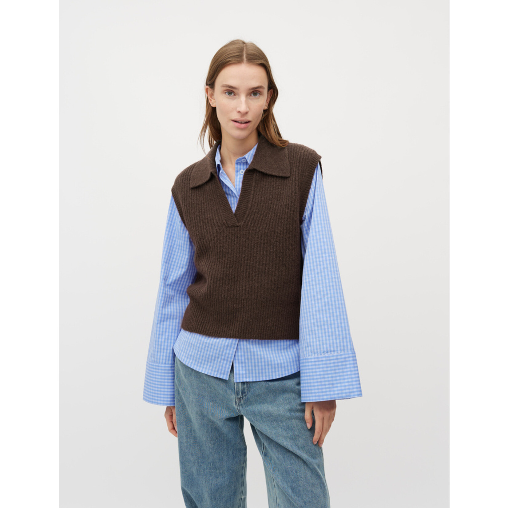 mbyM Rifka-M, Shyla knit, 6% wol, 36% nylon, 51% acryl en 7% elasthan kleur fig.