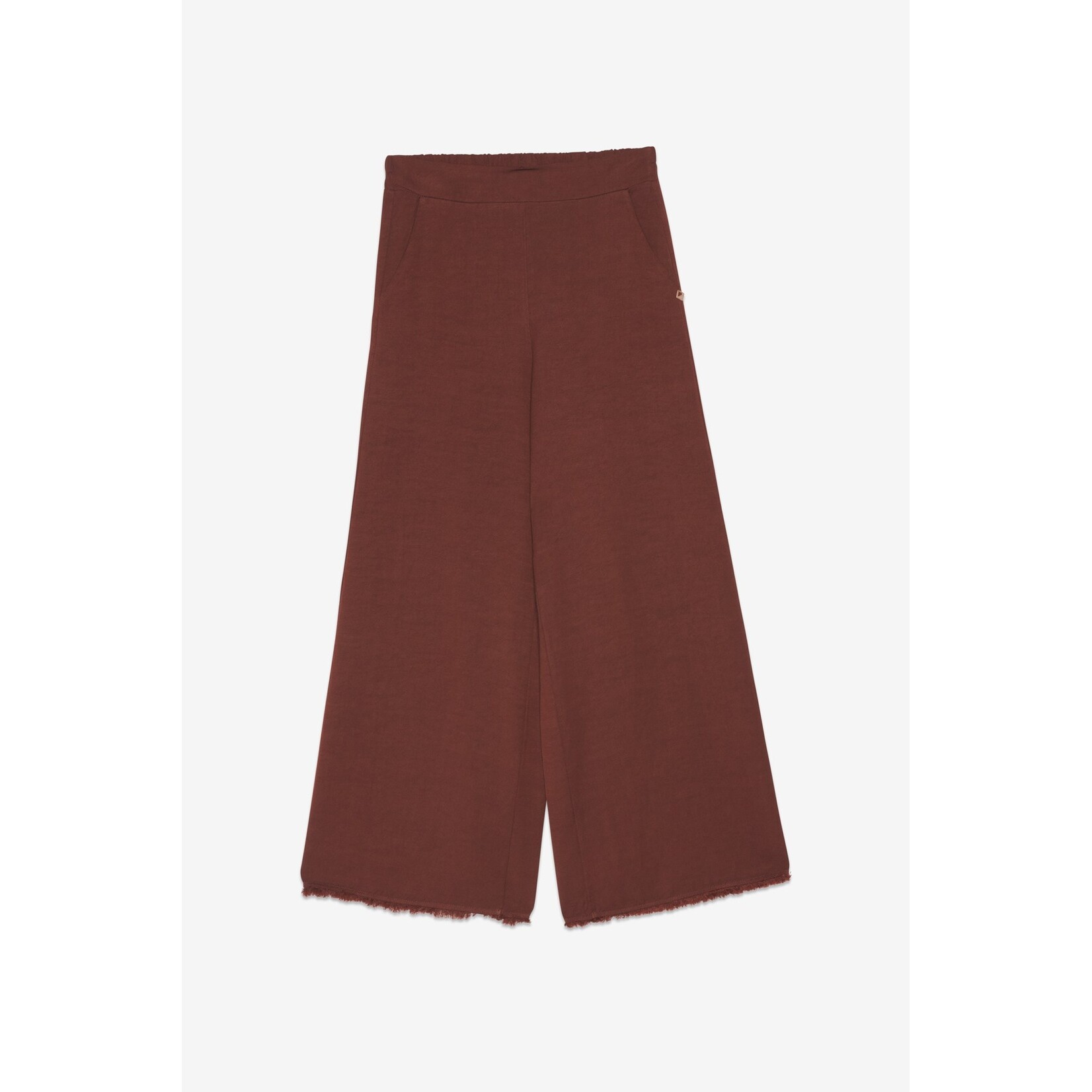 Même Road M8476P broek met wijde pijpen 71% viscose, 19% linnen en 10% tencel.