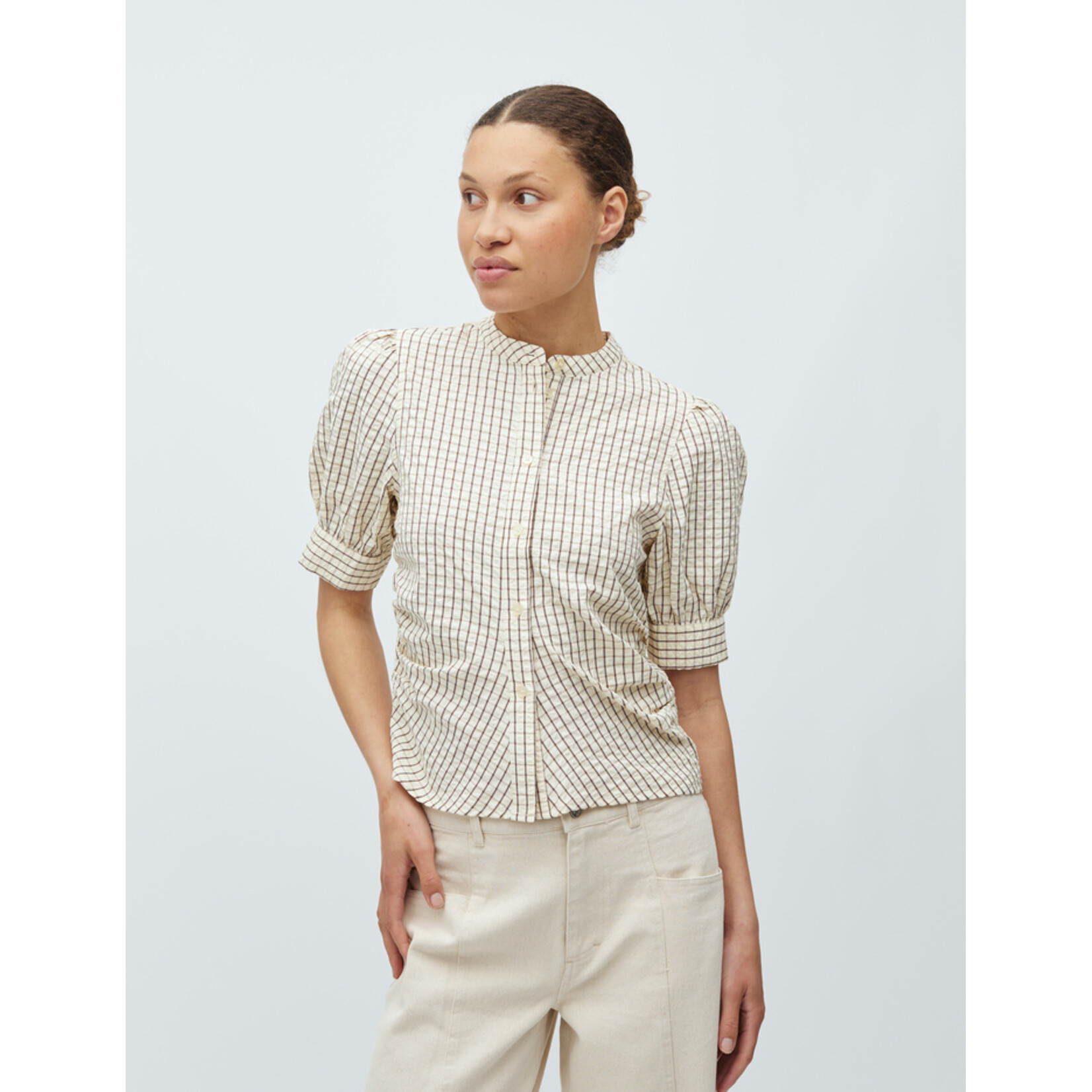 mbyM Felia-M, bloesje met k.m. kleur sugar/kiwa check