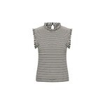 Zilch Top ruffle zwart/wit
