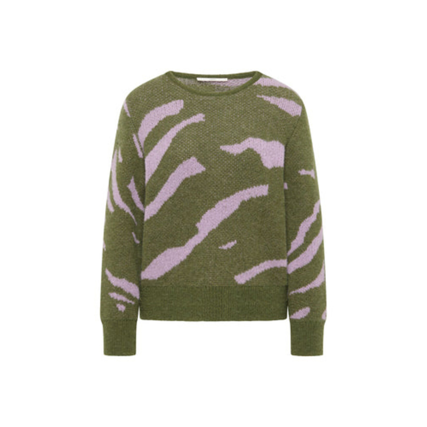 Lanius 14782 Pullover jacquard garden green/ pale violet