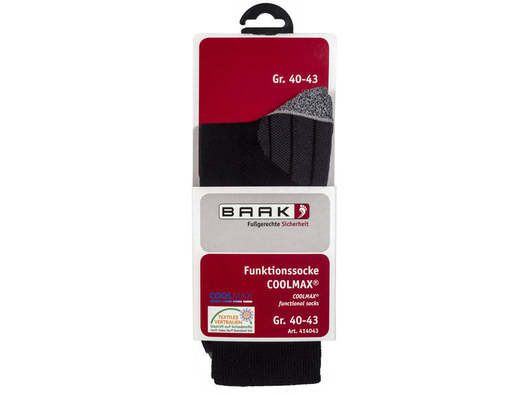 Baak Baak werksok Coolmax® zwart/grijs (36 t/m 47)