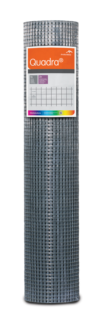 Volièregaas, gelast, draadgaas, konijnengaas, 25 x 25 mm, 2,0 mm, 1 m x 25 m