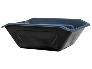 Hummer Zwarte kunststof HDPE kruiwagenbak 350 L