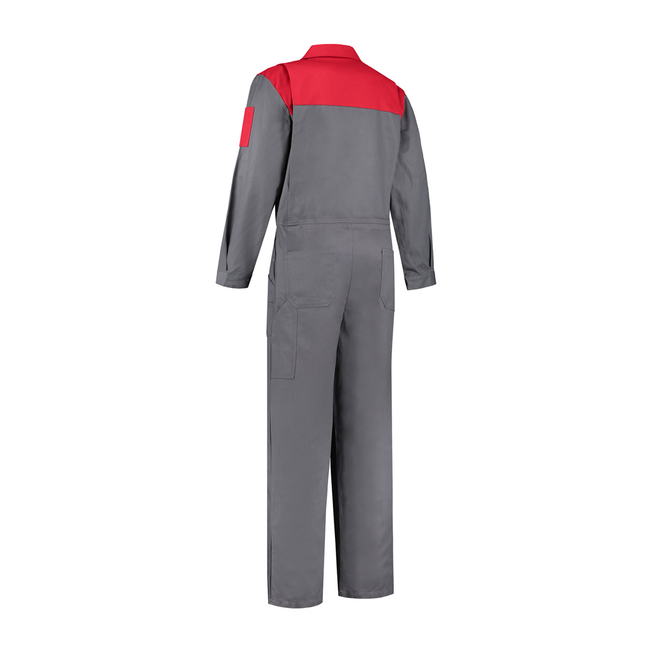 De Greef Overall katoen grijs/rood (48 t/m 62), foto 2 van 2