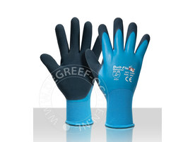 Werkhandschoen latex blauw waterdicht maat 9 t/m 11 (per paar gelabeld)