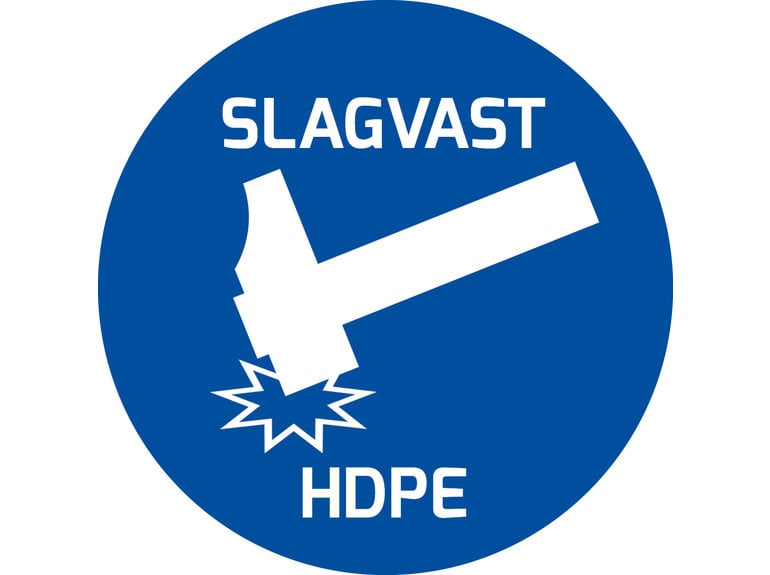 Hummer Gele kunststof HDPE kruiwagenbak 90 L (geschikt voor HG100)