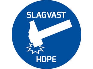 Hummer Gele kunststof HDPE kruiwagenbak 100 L (geschikt voor H1G100)