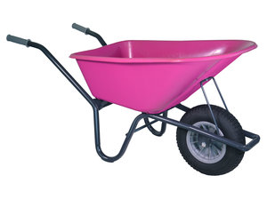 Hummer Klus/tuinkruiwagen gecoat frame 100 L fuchsia