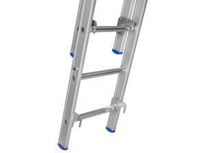 Maxall 3-delige Reformladder met uitgebogen bomen (7 t/m 12 sporten) GEANODISEERD