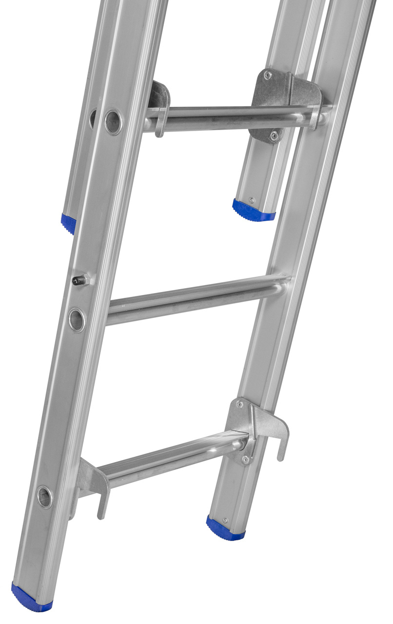 Maxall 3-delige Opsteekladder met rechte bomen (14 sporten), foto 5 van 6