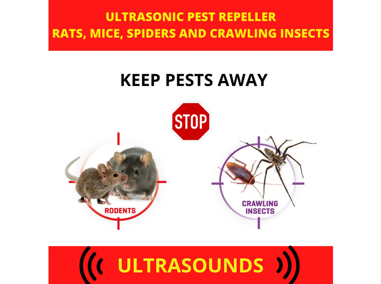 Weitech Verjager van muizen, ratten, vlooien, teken en kruipende insecten (280 m²)