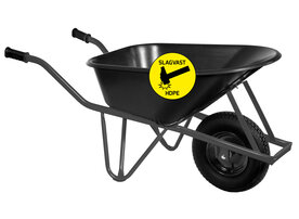 Bouwkruiwagen HDPE 85 L ovale buis