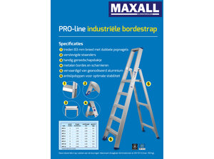 Maxall Industriële Bordestrap (3 t/m 12 treden) GEANODISEERD