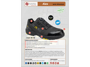 Baak Baak Alex S3S zwart/geel met BOA sluiting (38 t/m 48)