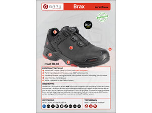 Baak Baak Brax S3 zwart met BOA sluiting (38 t/m 48)