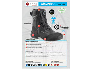 Baak Baak Maverick S3 zwart met BOA sluiting WATERRESISTENT THERMO (39 t/m 48)